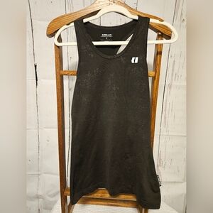 Black razor back women's Armada tank with subtle floral pattern size S